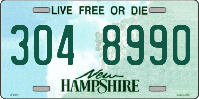 NH license plate 3048990