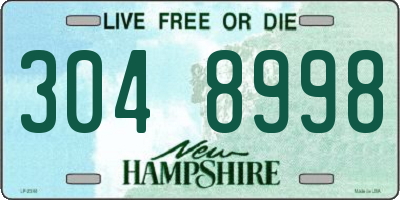 NH license plate 3048998