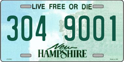 NH license plate 3049001