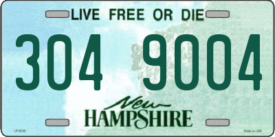 NH license plate 3049004