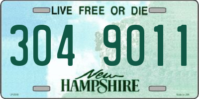 NH license plate 3049011