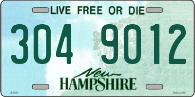 NH license plate 3049012