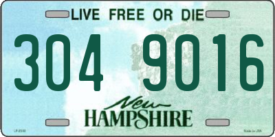 NH license plate 3049016