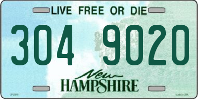NH license plate 3049020