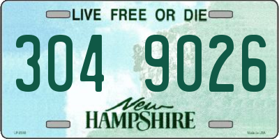 NH license plate 3049026