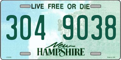 NH license plate 3049038
