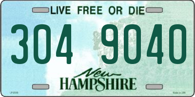 NH license plate 3049040