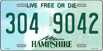 NH license plate 3049042