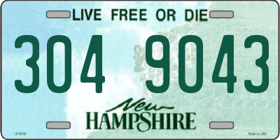 NH license plate 3049043