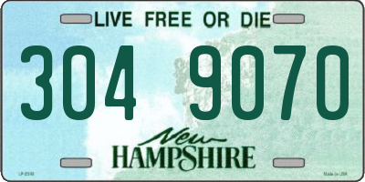 NH license plate 3049070