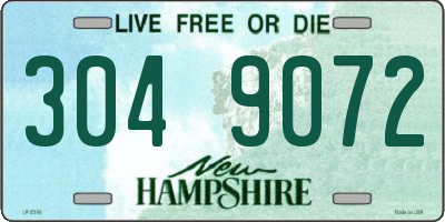 NH license plate 3049072