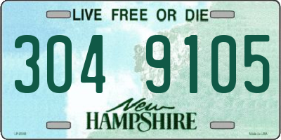 NH license plate 3049105