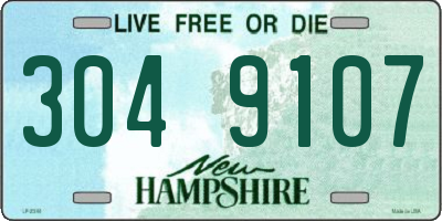 NH license plate 3049107