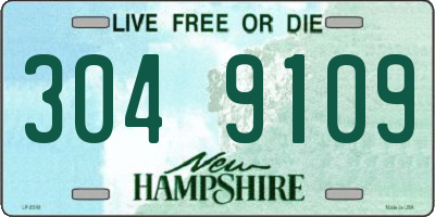 NH license plate 3049109