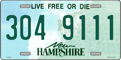 NH license plate 3049111