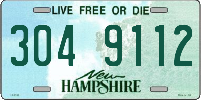 NH license plate 3049112