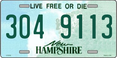 NH license plate 3049113