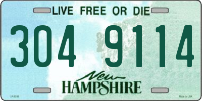 NH license plate 3049114