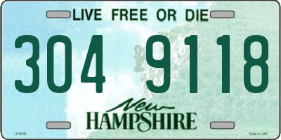 NH license plate 3049118