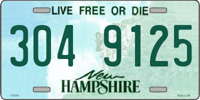 NH license plate 3049125
