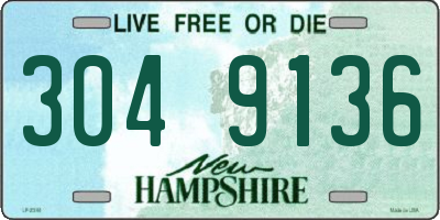 NH license plate 3049136