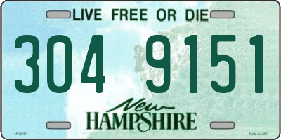 NH license plate 3049151