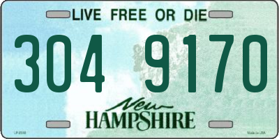 NH license plate 3049170