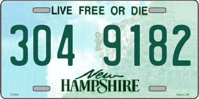 NH license plate 3049182
