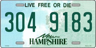 NH license plate 3049183
