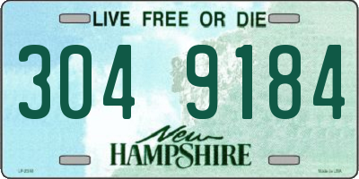 NH license plate 3049184
