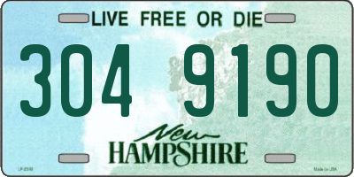 NH license plate 3049190