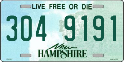 NH license plate 3049191