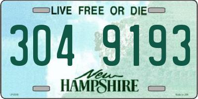 NH license plate 3049193
