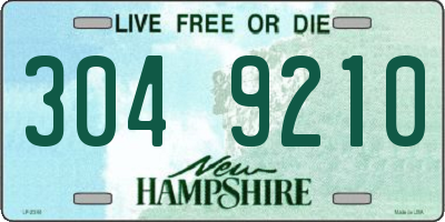 NH license plate 3049210