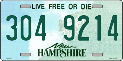 NH license plate 3049214