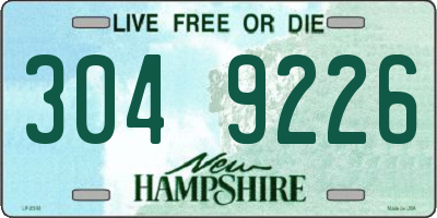 NH license plate 3049226