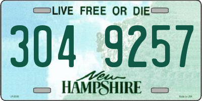 NH license plate 3049257