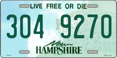 NH license plate 3049270