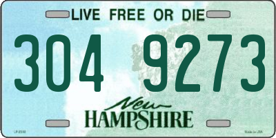 NH license plate 3049273