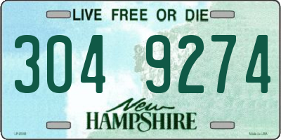 NH license plate 3049274