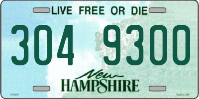 NH license plate 3049300