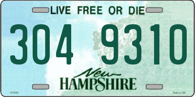 NH license plate 3049310