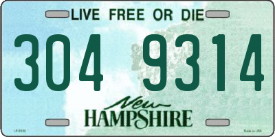 NH license plate 3049314