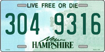 NH license plate 3049316