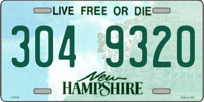 NH license plate 3049320