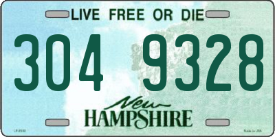 NH license plate 3049328