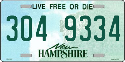 NH license plate 3049334