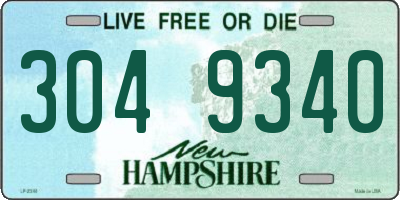 NH license plate 3049340