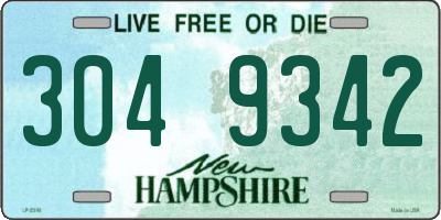 NH license plate 3049342
