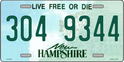 NH license plate 3049344